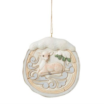 Woodland Birch Bark Fawn Ornament-1