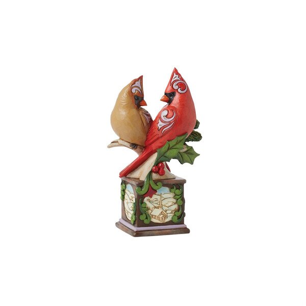Cardinal Pair On Pedestal
