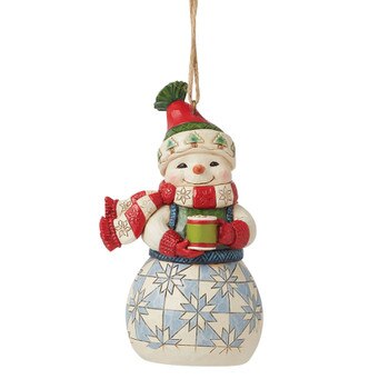 Snowman With Cocoa Ornament