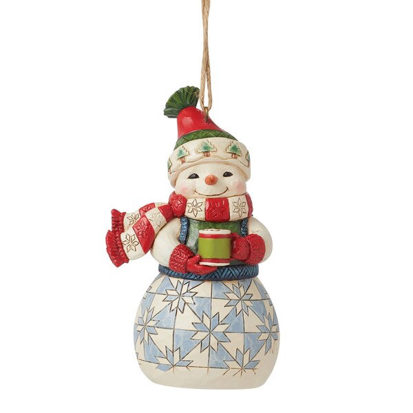 Snowman With Cocoa Ornament