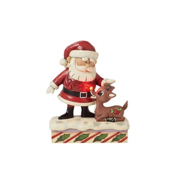 Santa Petting Rudolph