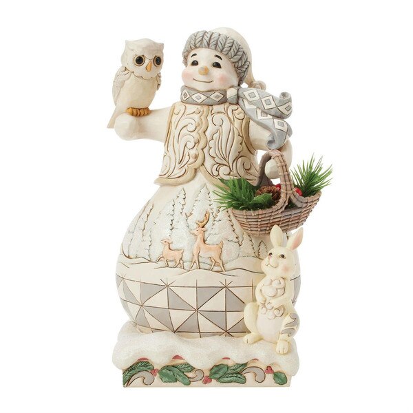 Woodland Snowman With Basket