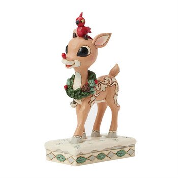 Woodland Rudolph With Red Bird