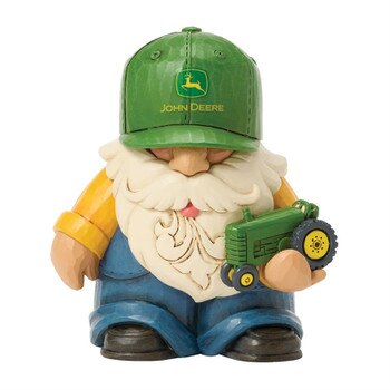 Gnome Holding John Deere Tractor