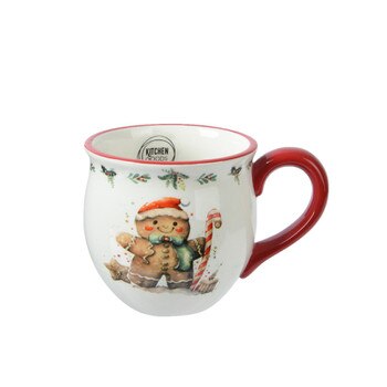 Gingerbread Man Holly Mug