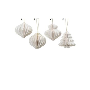 3.15In White Paper Ornament