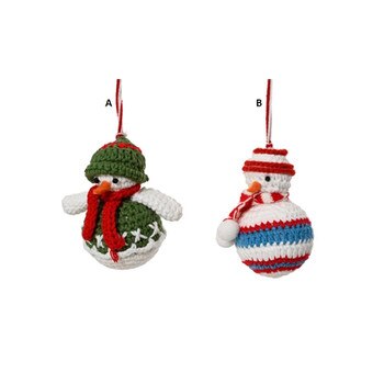 Knit Snowman Ornament