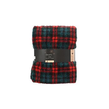 66X51In Red Green Blue Plaid Throw