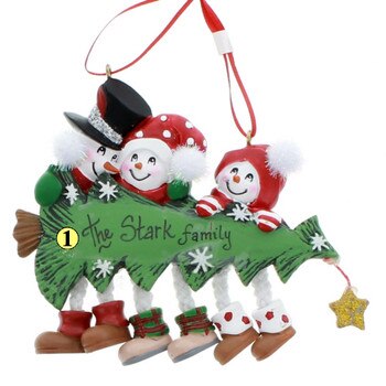 Snowman with Tree Family of 3