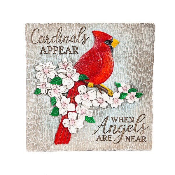 Cardinals Appear Garden Stone