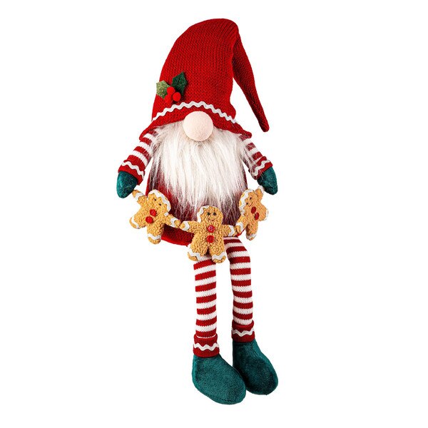 13in Gingerbread Gnome Sitter-2