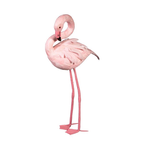 18.5In Flamingo With Feathers