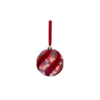 8In Warm White LED Red Ball