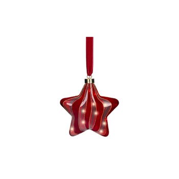 8In Warm White Led Red Star