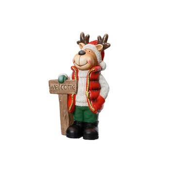 17in Reindeer With Sign