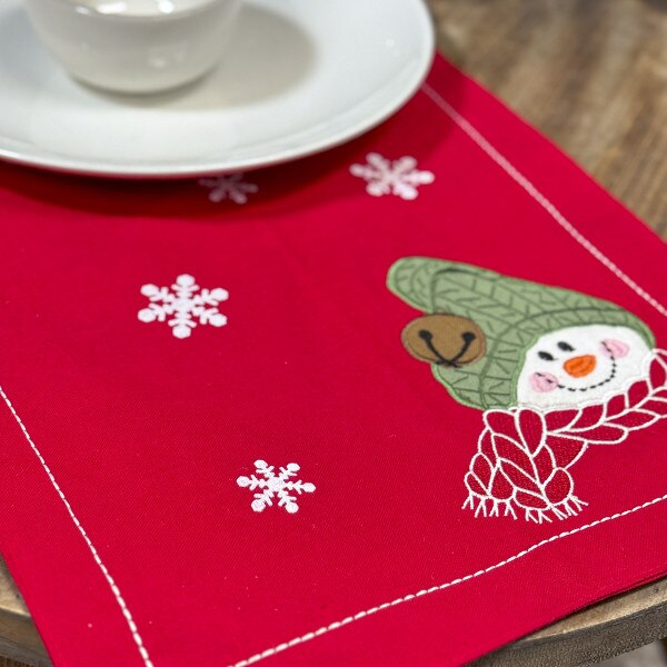 Farmhouse Snowman Table Runner -2