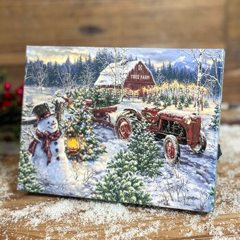 8X6 Tree Farm Lighted Easel Back