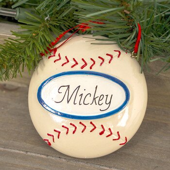 Personalized Baseball Ornament