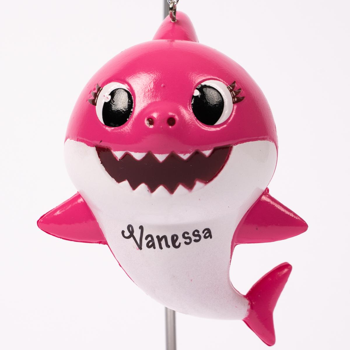 Personalized baby shop shark ornament