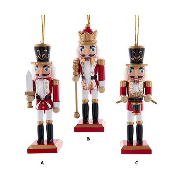 Red White King Nutcracker Ornament