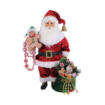 Lit Peppermint and Goodies Santa -1
