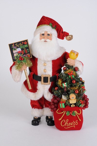Lighted Season To Wine Santa-1