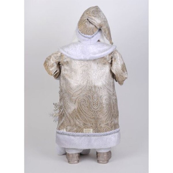 Lighted White Elegance Santa-2