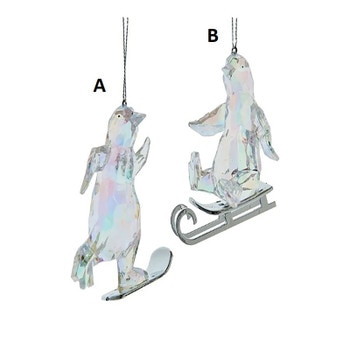Opalescent Penguin Ornament