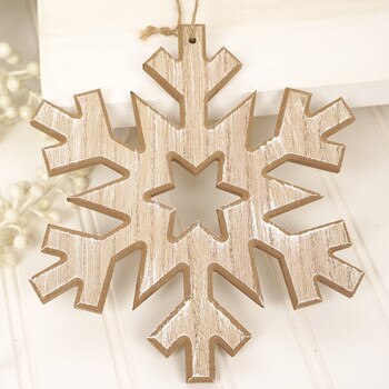 Wooden Snowflake Ornament 7in
