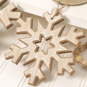 Wooden Snowflake Ornament 6in