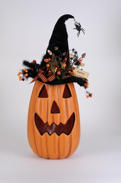 Lighted Tall Fiber Optic Pumpkin-1