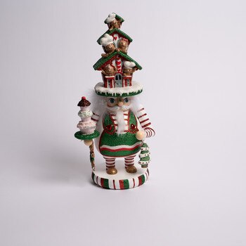 LED Gingerbread House Nutcracker-1