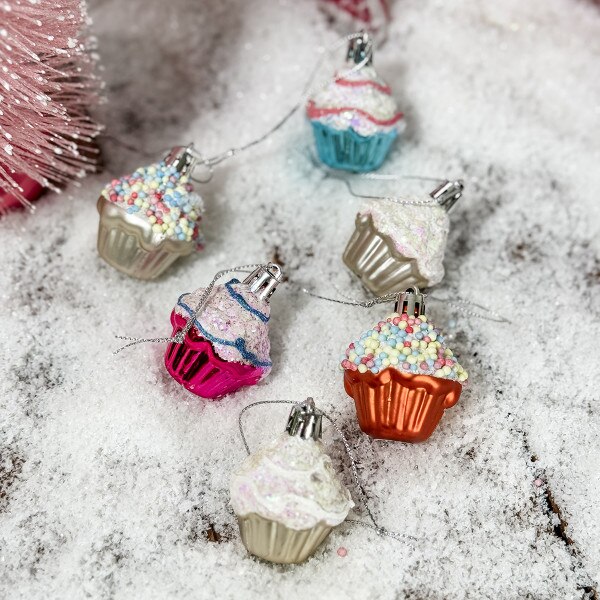 Cupcake Ornament Set of 6-2