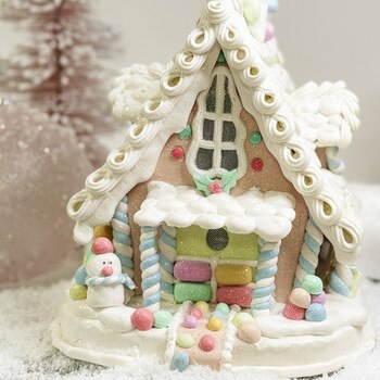 LED Pastel Gingerbread House-1