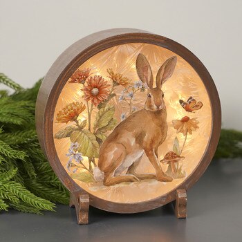 Bunny in Garden Lighted Frame-1