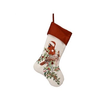 20In Cardinal With Berry Stocking