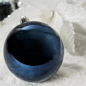 Midnight Blue Shiny Ball Ornaments