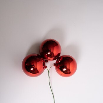 80mm Red Shiny Stem Bunch Of 3-1