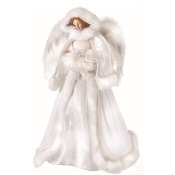 16in White Angel With Hood