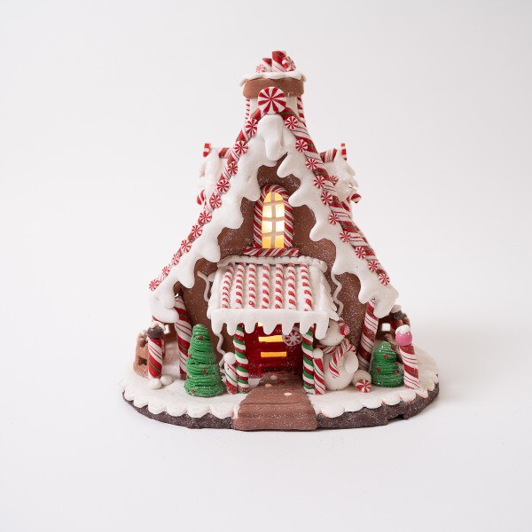 LED Clay Snowman Cookie House-2