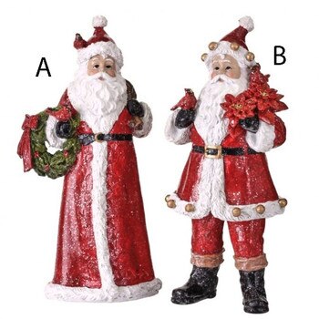 Glistening Santa With Cardinal