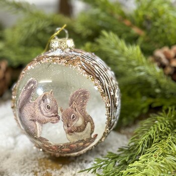 Glass Birch Log Ball Ornament-1