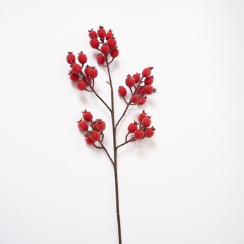 29IN Frosted Red Crabapple Spray-1
