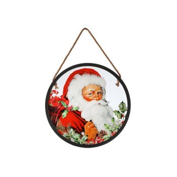 16In Round Santa With Sack Print
