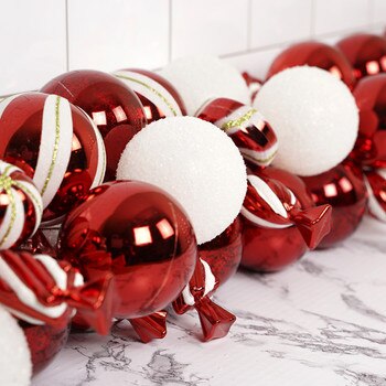 3ft Peppermint Candy Ball Garland-1