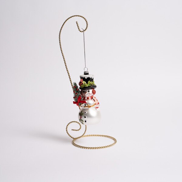 Glass Snowman Tree Ornament