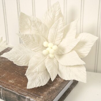 Ivory Poinsettia Flower Stem