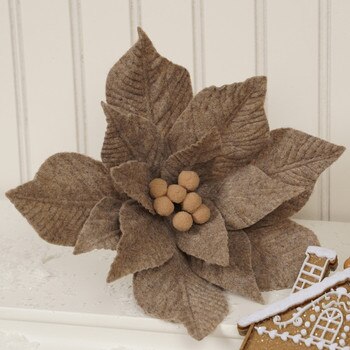 24in Taupe Poinsettia Flower