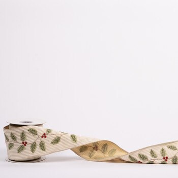 4 Inch Holly Corduroy Ribbon-1