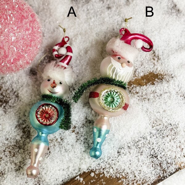Santa Snowman Reflector Ornament-2